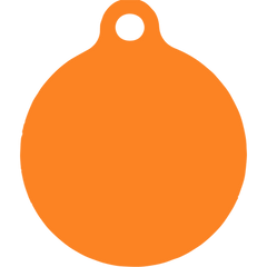 Island Floral Orange HD Dog ID Tag