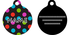 Gumballs Polka Dot HD Dog ID Tag