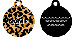 Leopard Print HD Dog ID Tag