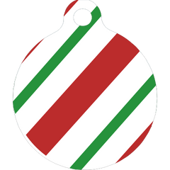 Peppermint Stick HD Dog ID Tag