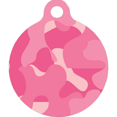 Pink Camo HD Dog ID Tag