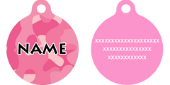 Pink Camo HD Dog ID Tag
