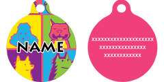 Pop Art Dogs HD Dog ID Tag