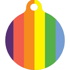 Rainbow Stripes HD Dog ID Tag
