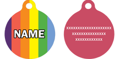 Rainbow Stripes HD Dog ID Tag