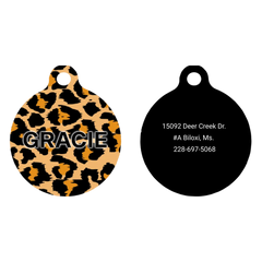Leopard Print HD Dog ID Tag
