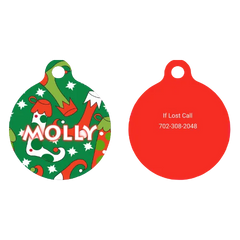 Christmas Stockings HD Dog ID Tag