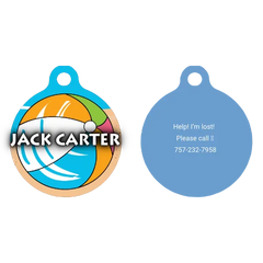 Beach Party HD Dog ID Tag