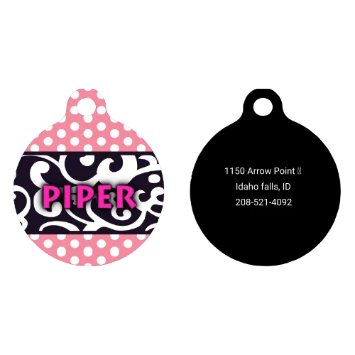 Chantilly Pink HD Dog ID Tag