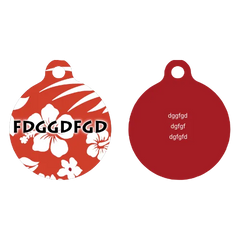 Aloha Red HD Dog ID Tag