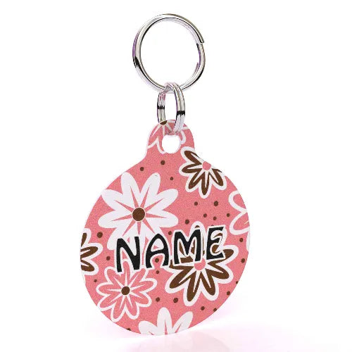 Daisy Chain Pink HD Dog ID Tag