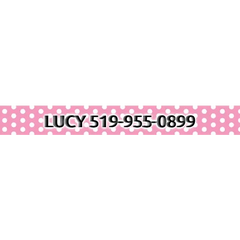 Personalized Pink Polka Dot Dog Collar