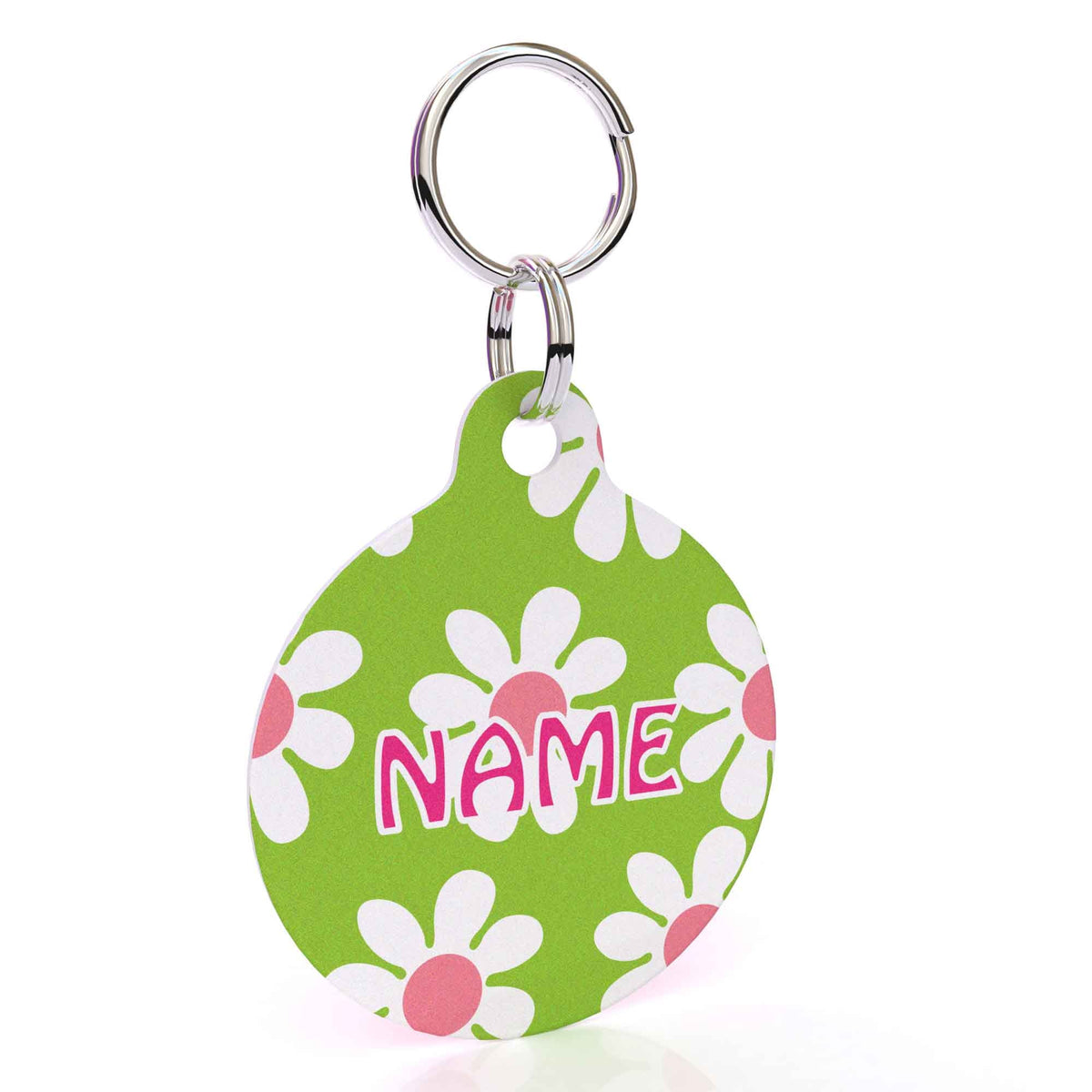 Green Daisy HD Dog ID Tag