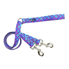 Twilight Glow Blue Plaid Training Leash