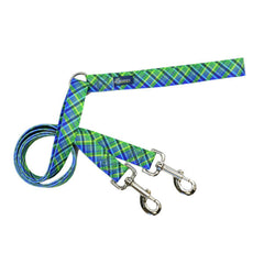 Electric Glow Green Plaid Training Leash