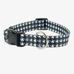 Houndstooth Black & White Dog Collar