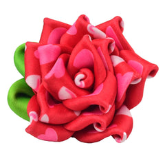 Collar Flower - Red with Hearts