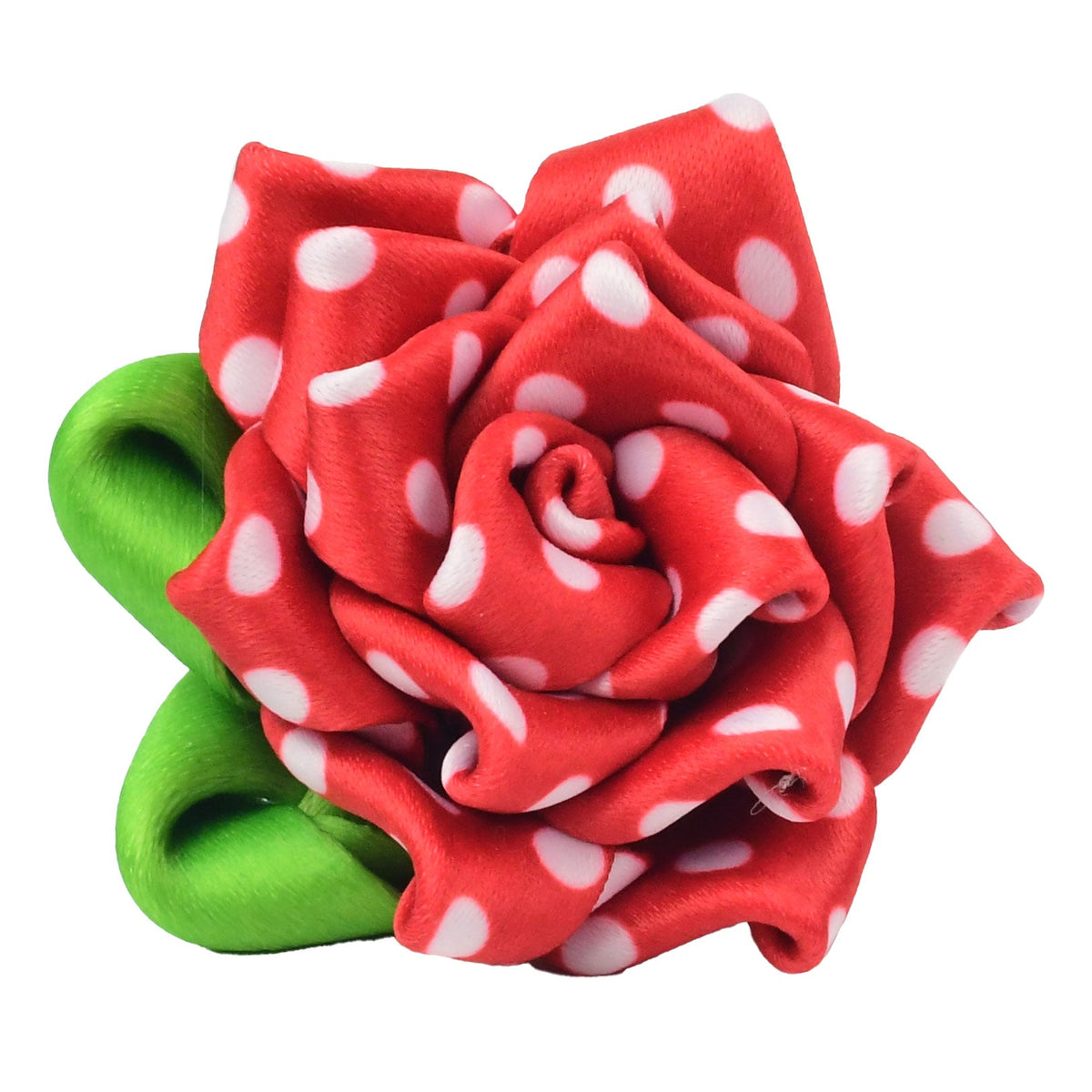 Collar Flower - Red with White Dots