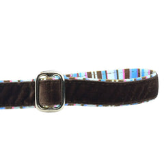 Brown Stripes Velvet Dog Leash (1″ Only)