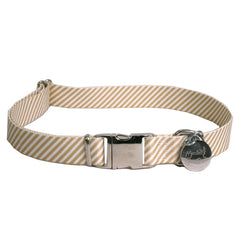 Southern Dawg Seersucker Brown Premium Dog Collar
