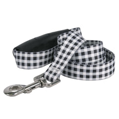 Southern Dawg Gingham Black Premium Dog Leash