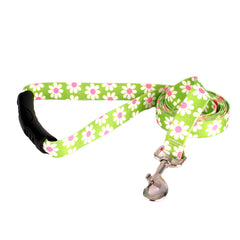 Green Daisy Dog Leash