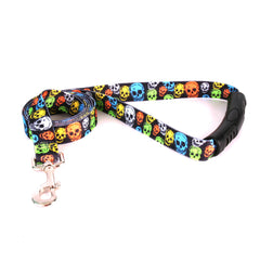 Neon Skulls Dog Leash