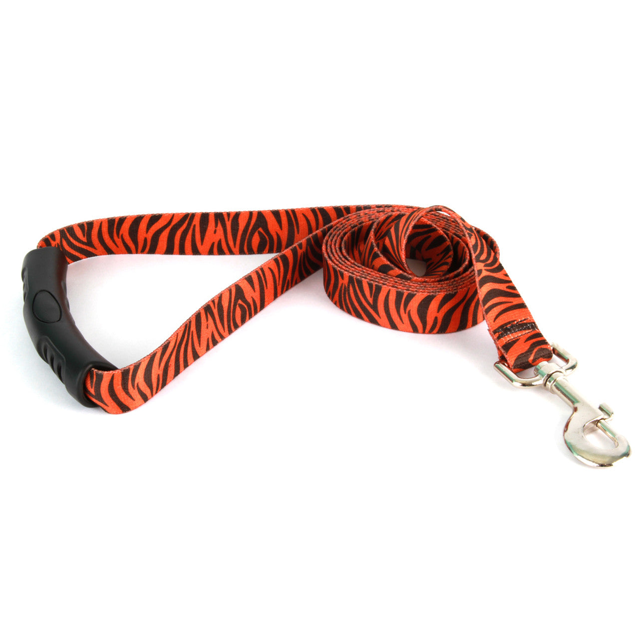 Zebra Print Rust Dog Leash