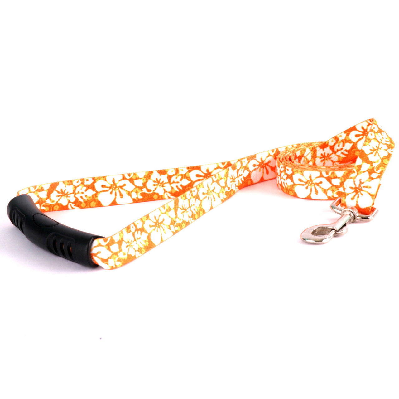 Island Floral Orange Dog Leash