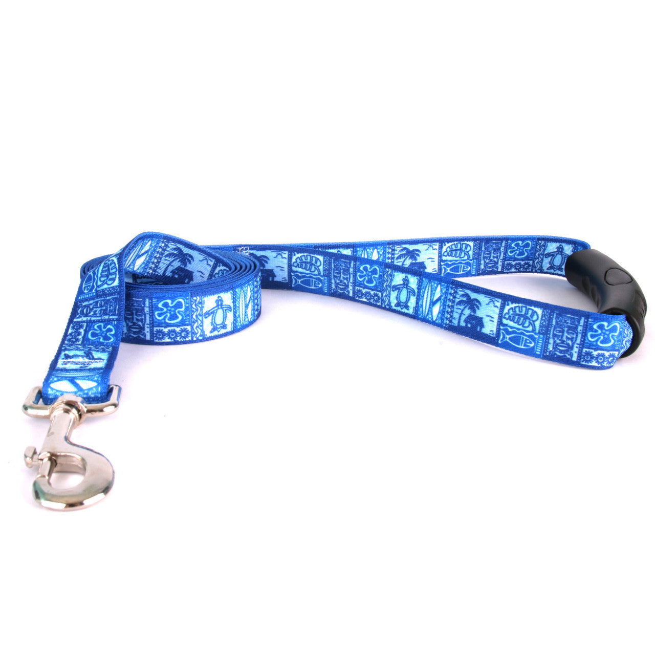 Flaming Tiki Blue Dog Leash