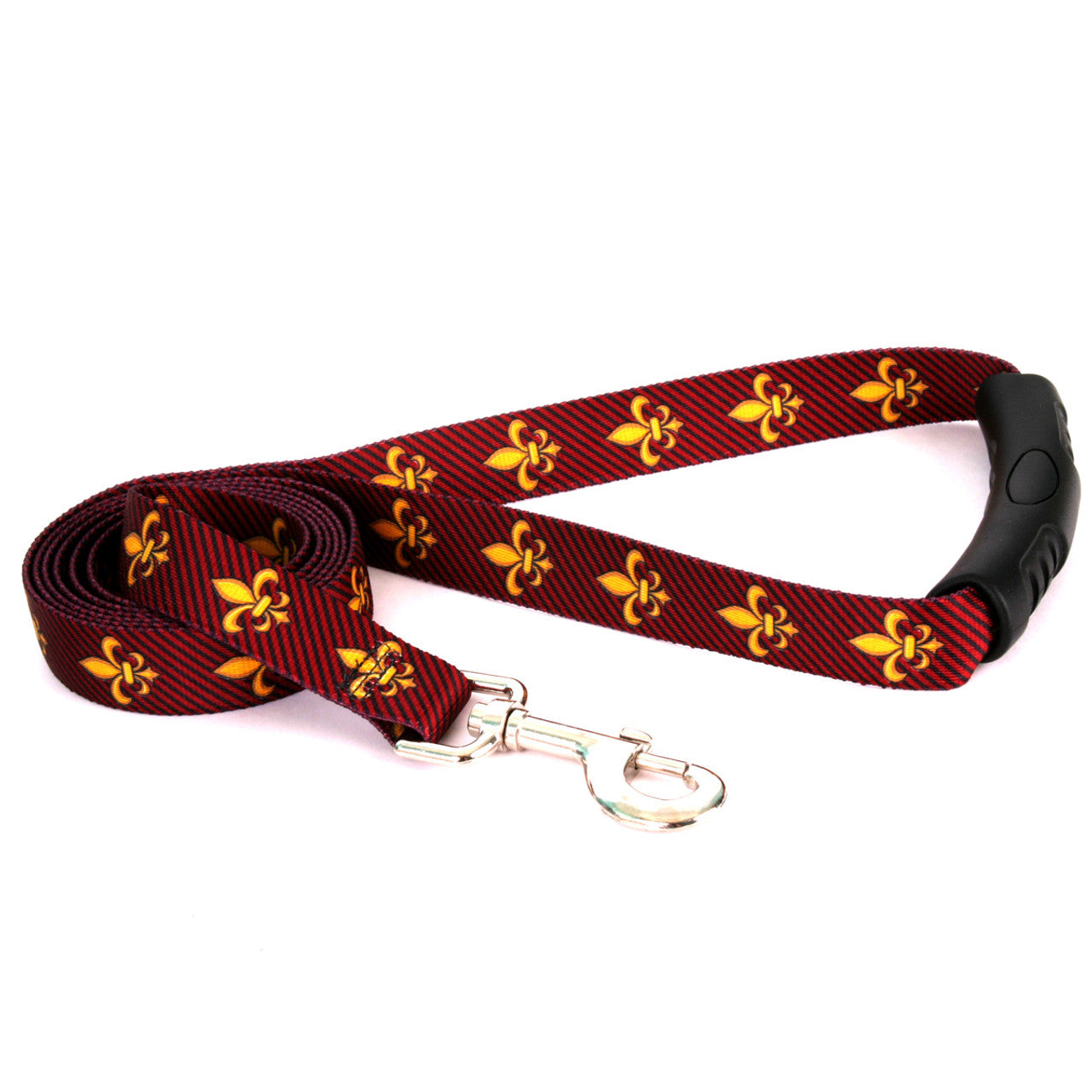 Fleur de Lis Red EZ-grip Dog Leash