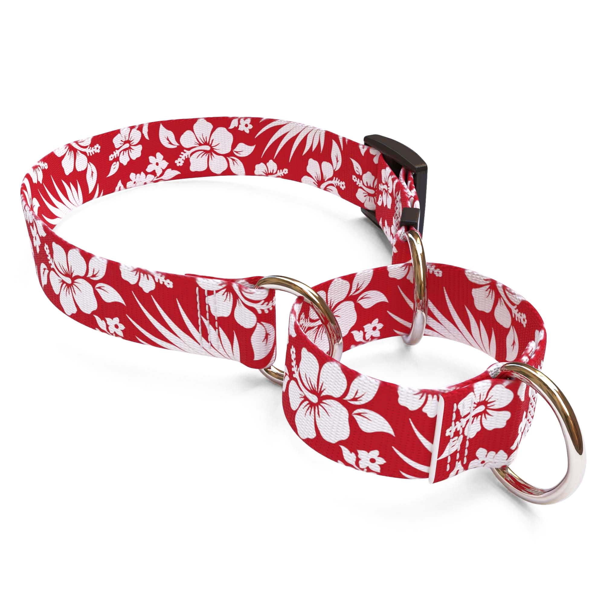 Aloha Red Martingale Dog Collar