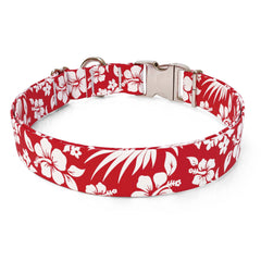 Aloha Red Dog Collar