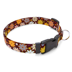 Personalized Autumn Flowers Dog Collar