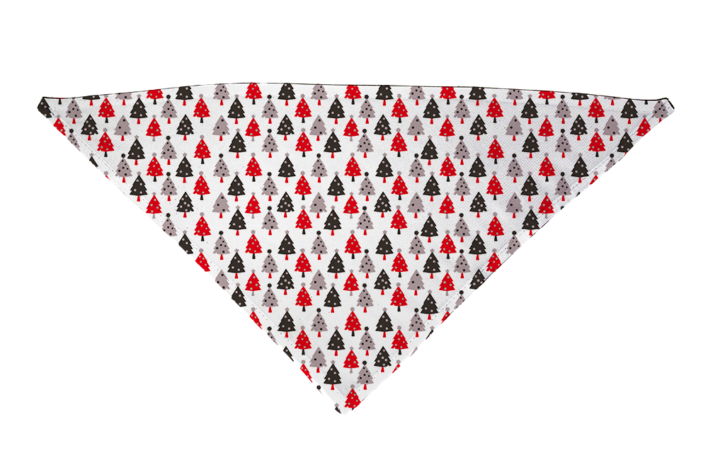 Black and Red Christmas Trees Dog Bandana