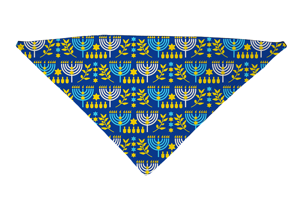 Bright Menorahs Dog Bandana