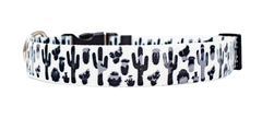 Black and White Cactus Dog Collar