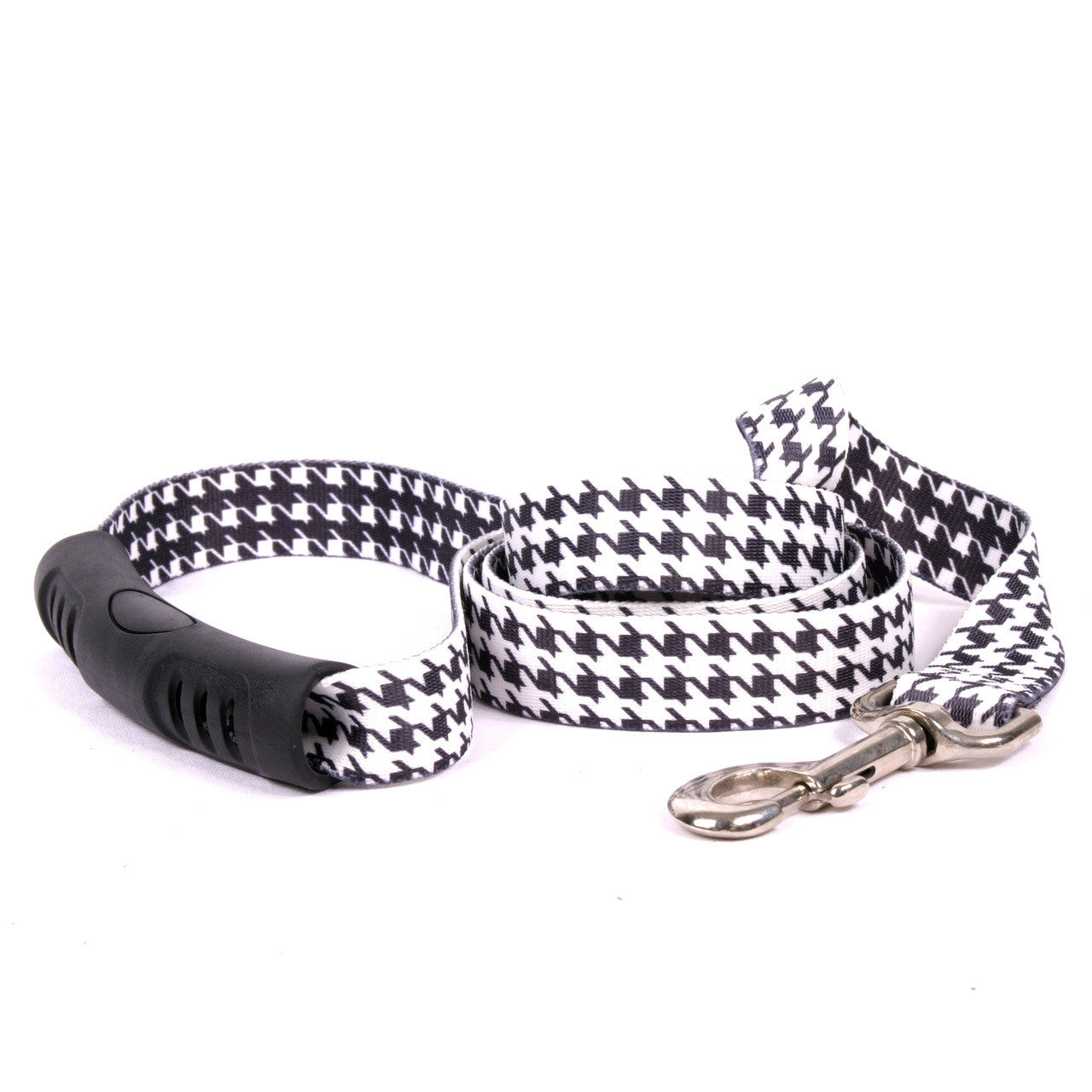 Houndstooth White and Black Dog Leash