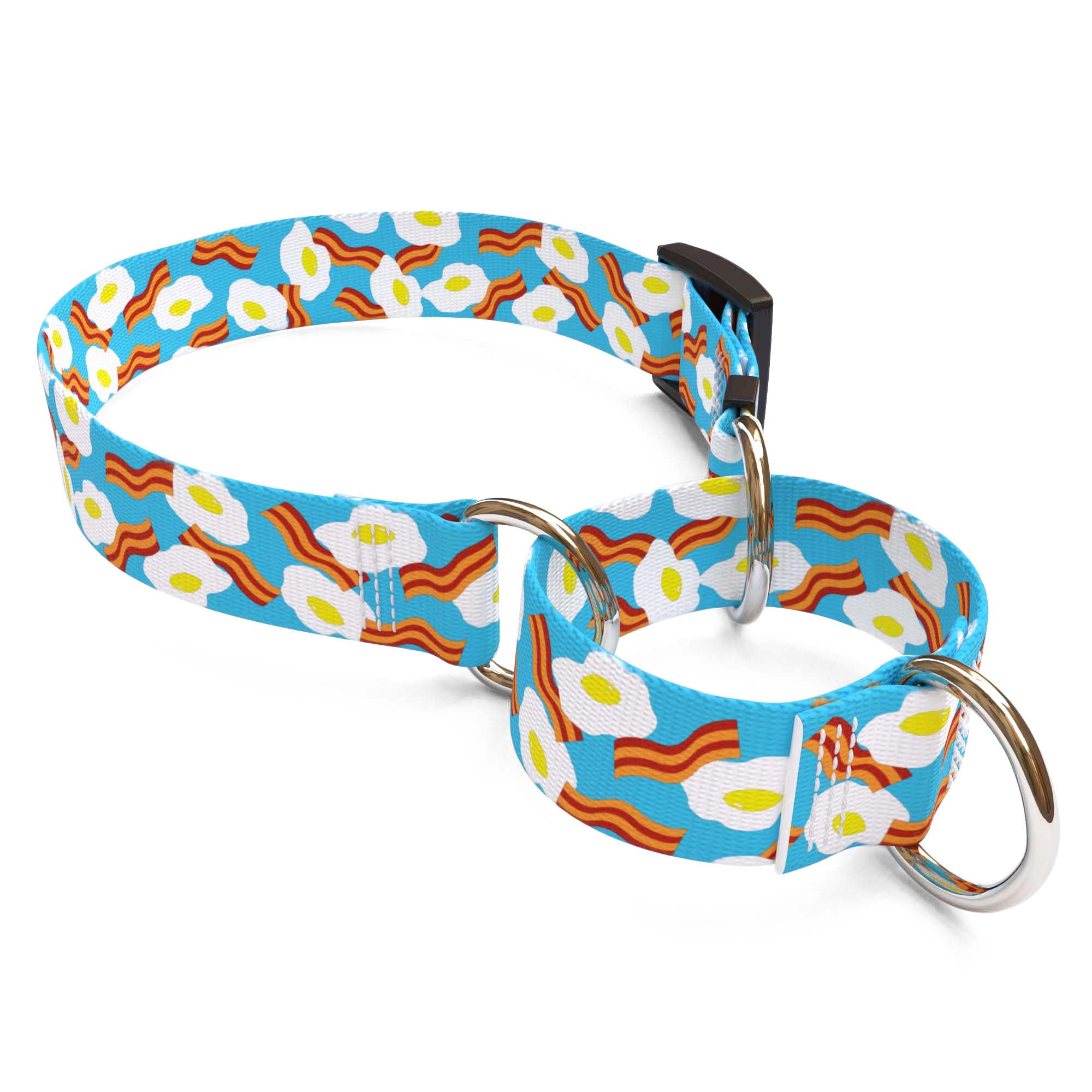 Bacon And Eggs Martingale Dog Collar