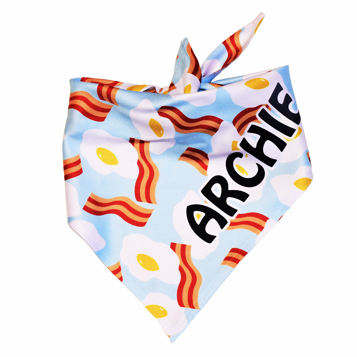 Personalized Bacon and Eggs Dog Bandana