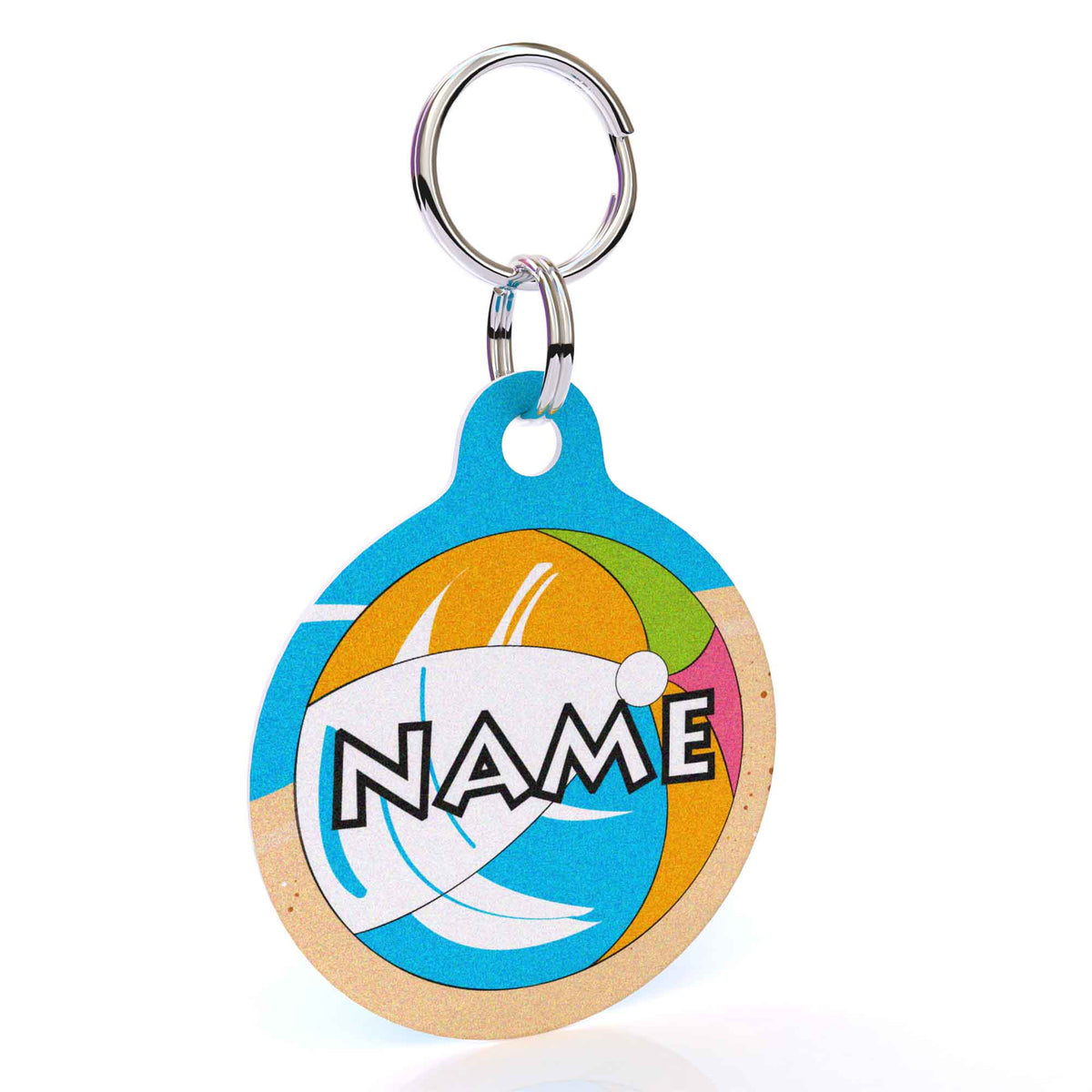 Beach Party HD Dog ID Tag