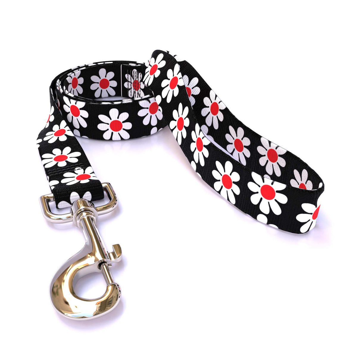 Black Daisy Dog Leash