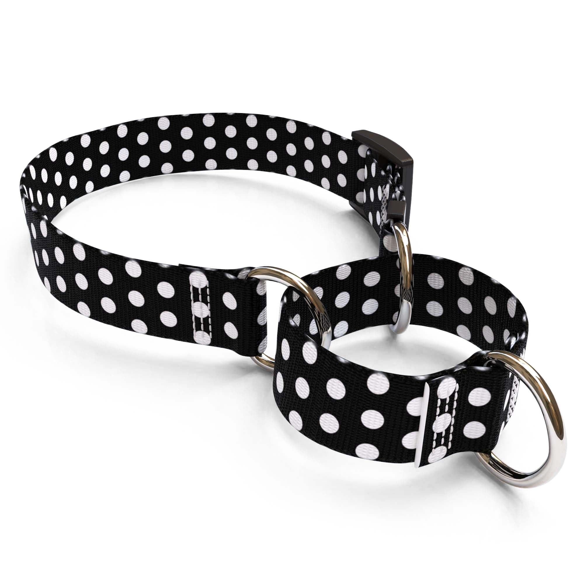 Black Polka Dot Dog Collar