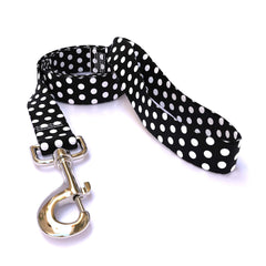 Black Polka Dot Dog Leash