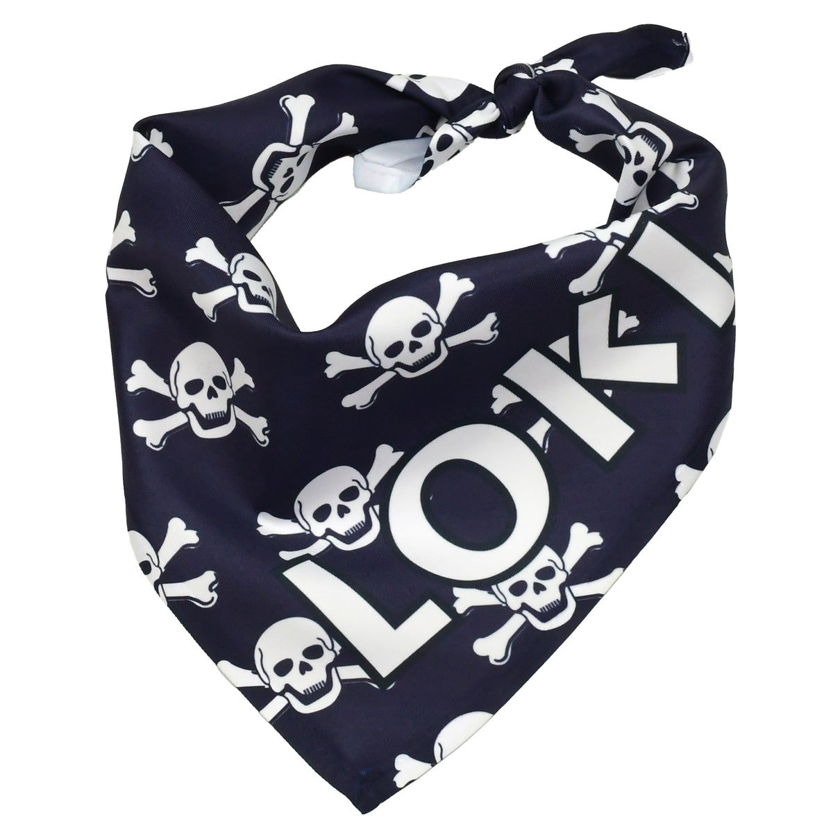 Personalized Black Skulls Dog Bandana