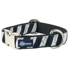 Black, Gray, & White Stripe Spirit Velvet Essential Dog Collar