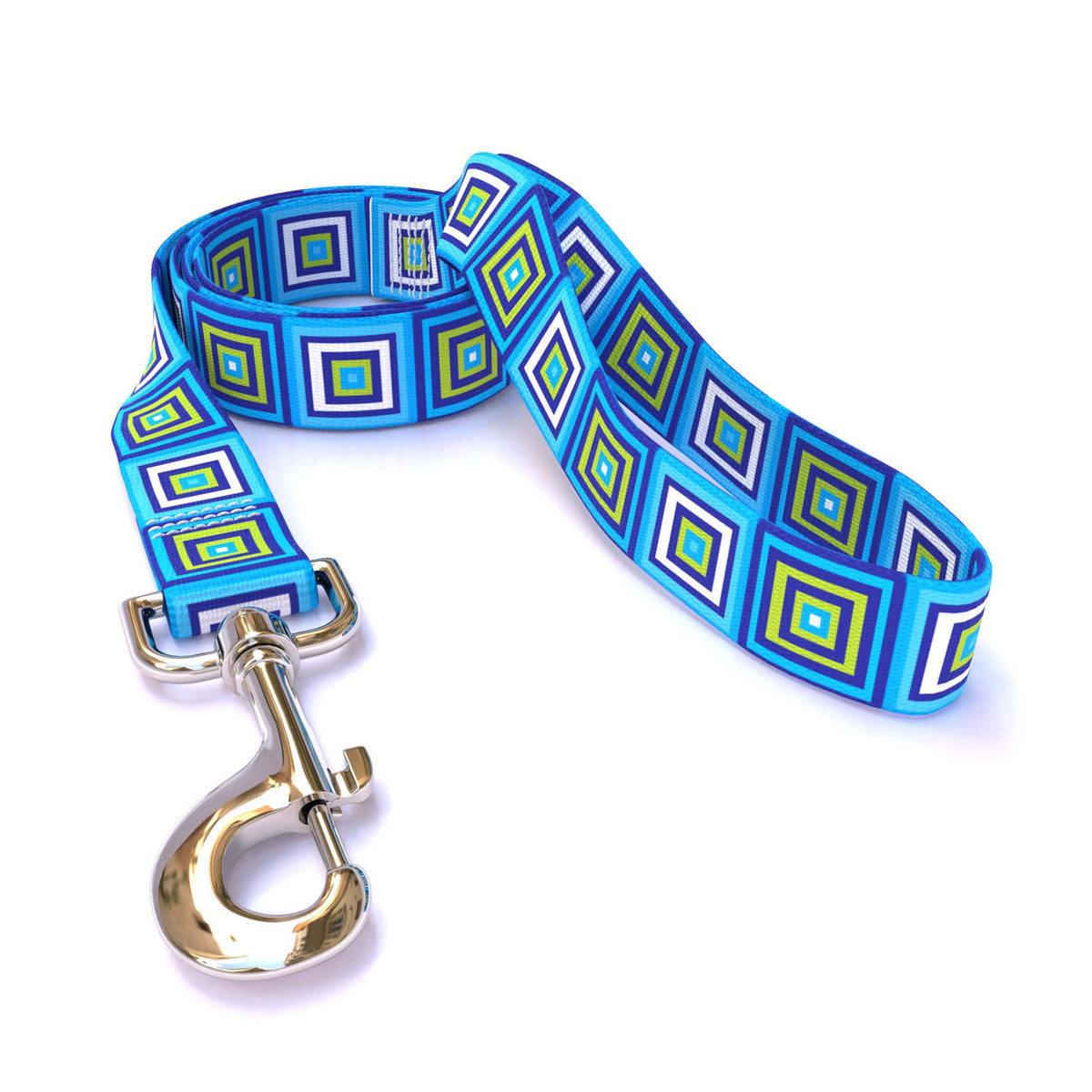 Blue Blocks Dog Leash