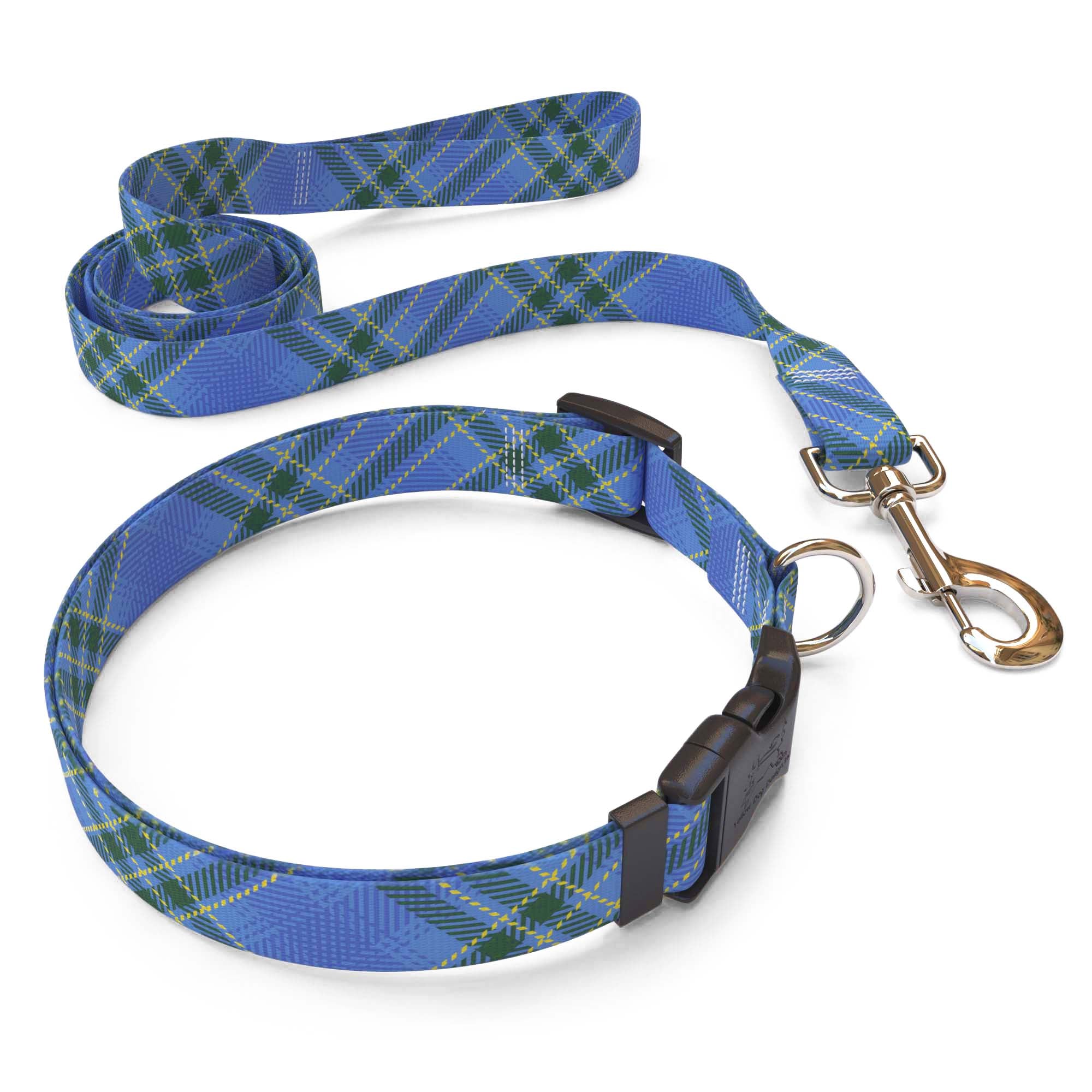 Blue Kilt Plaid Dog Collar