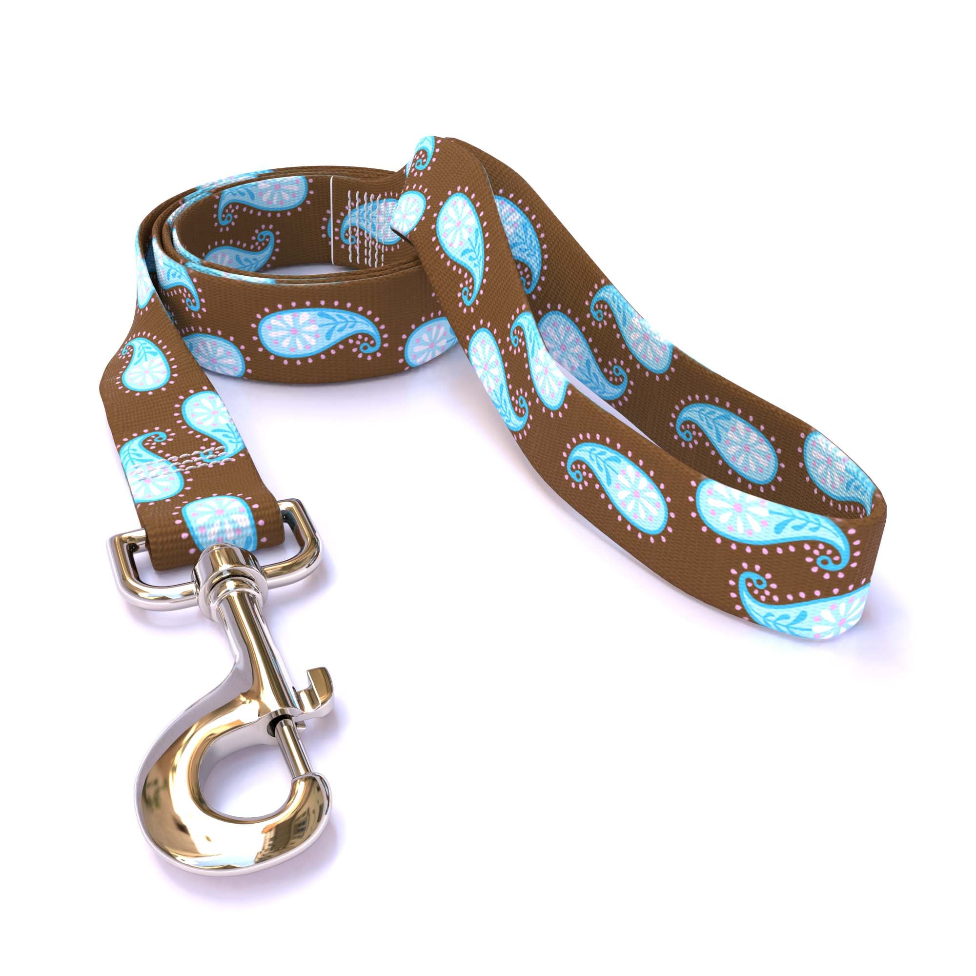Brown Paisley Dog Leash