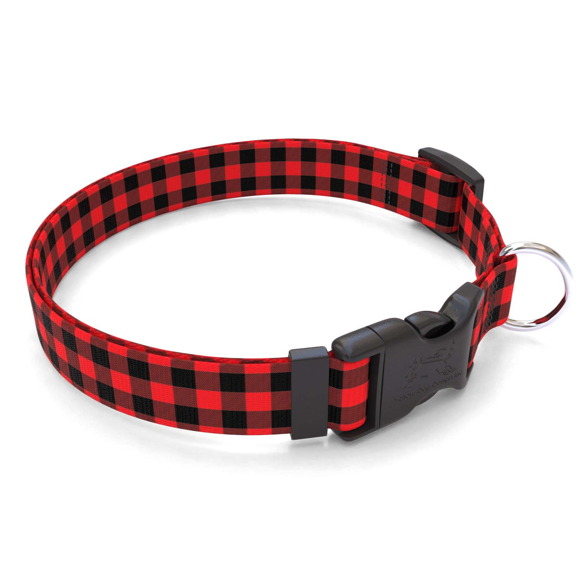 Buffalo Plaid Red Dog Collar